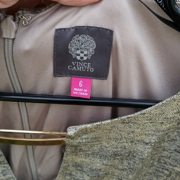 NWOT Vince Camuto Gold Metallic jersey dress - Picture 4 of 6